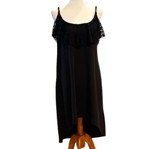 LBD knit sheath spaghetti straps dress Sz XL